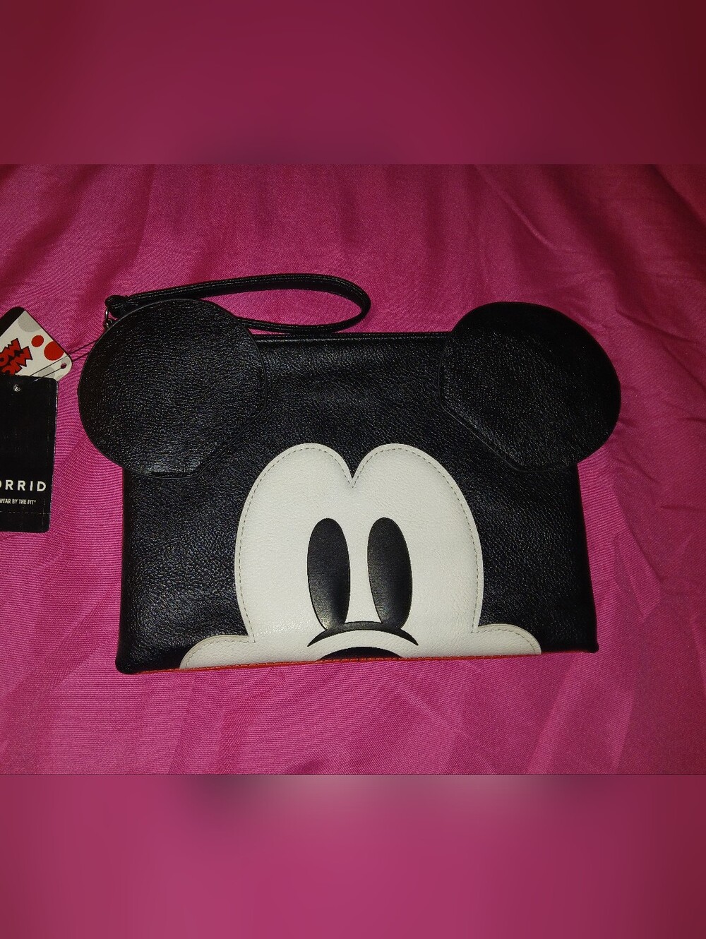 Black and White Character Wristlet Clutch - Women's Bag